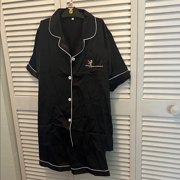 WHTBOUTIQUE Other - # 0711+ Women Black Satin Pajama Set